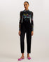 AMANDHA-Tops-Printed Mesh Long Sleeve Top- Ted Baker Romania